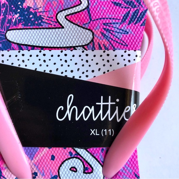 3/$15 BEACH VIBES Flip Flops Sandals Pink XL Size 11 Women’s NEW - Picture 3 of 15